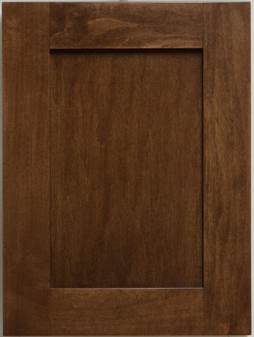 maple wood cabinet door finished in Rosewood