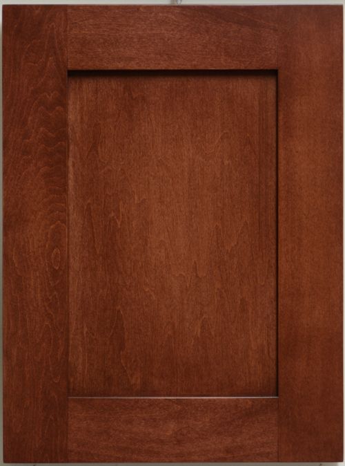 maple wood cabinet door finished in Regency Mahogany