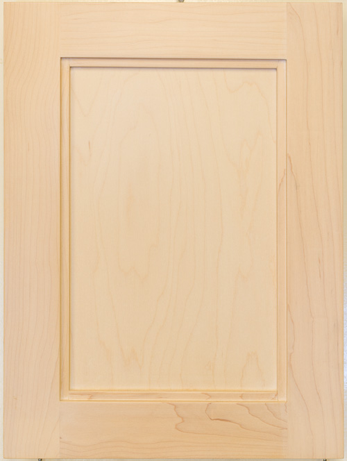 maple wood cabinet door finished in white